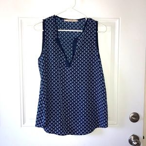 Blue tank top blouse
